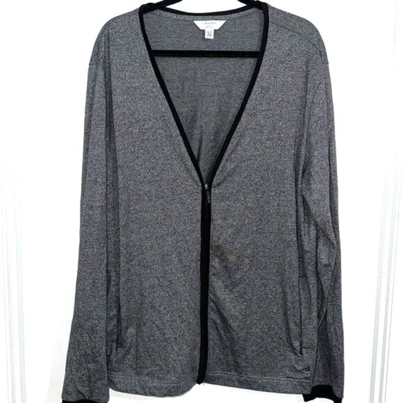 Calvin Klein Body Fit Gray Zip-Up Jacket XL - Picture 1 of 7